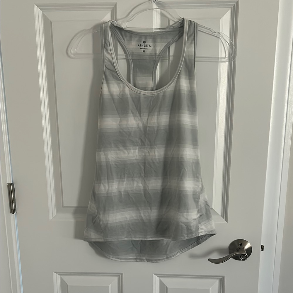Athleta Gray Striped Women's Tank Top
